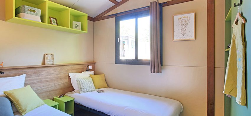 Chalet Portland chambre lits bas