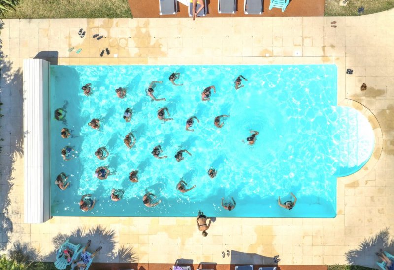 vue aerienne aquagym